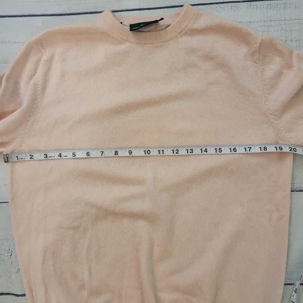 Rodd & Gunn Size L Men's Wool‎ Cashmere Crewneck Light Pink Pullover Sweater